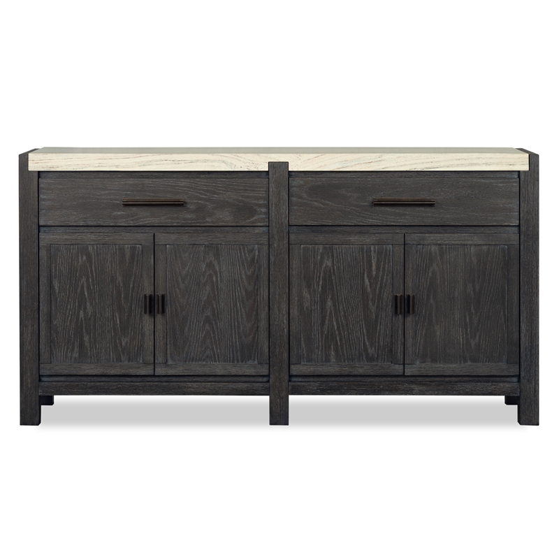Bowery Hill Contemporary Ravenwood Black Finish Wood Sideboard