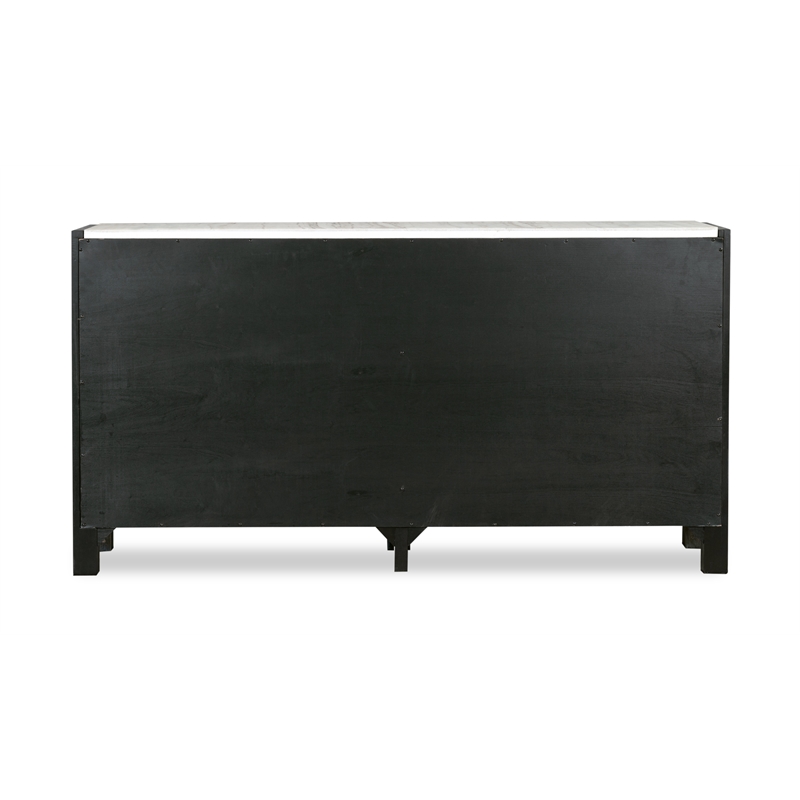 Bowery Hill Contemporary Ravenwood Black Finish Wood Sideboard