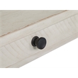 Bowery Hill Traditional Alabaster Rectangular Sofa Table in Cream