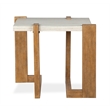 Bowery Hill Contemporary Honey Wheat Wood Rectangular End Table