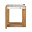 Bowery Hill Contemporary Honey Wheat Wood Rectangular End Table