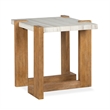 Bowery Hill Contemporary Honey Wheat Wood Rectangular End Table