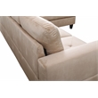 Bowery Hill L-shaped Beige Microfiber Couch with Ottoman (Pillows Included)