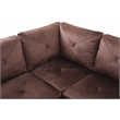 Bowery Hill L-shaped Brown Microfiber Couch with Ottoman (Pillows Included)