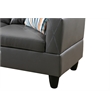 Bowery Hill L-shaped Gray Microfiber Couch with Ottoman (Pillows Included)