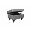 Bowery Hill L-shaped Gray Microfiber Couch with Ottoman (Pillows Included)