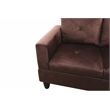 Bowery Hill L-shaped Brown Microfiber Couch with Ottoman (Pillows Included)