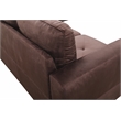 Bowery Hill L-shaped Brown Microfiber Couch with Ottoman (Pillows Included)