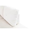 Bowery Hill L-shaped White Microfiber Couch with Ottoman (Pillows Included)