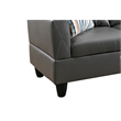 Bowery Hill L-shaped Gray Microfiber Couch with Ottoman (Pillows Included)