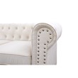 Bowery Hill 2-piece Microfiber Living Room Sofa Set In White