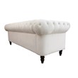 Bowery Hill 2-piece Microfiber Living Room Sofa Set In White