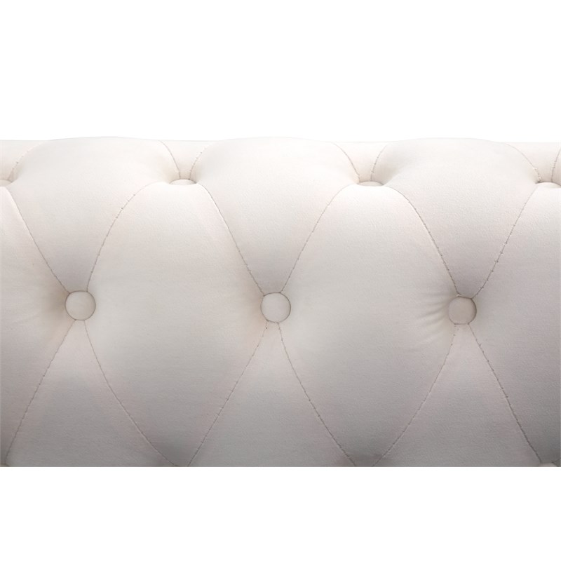 Bowery Hill 2-piece Microfiber Living Room Sofa Set In White