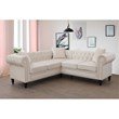 Bowery Hill 2-piece Microfiber Living Room Sofa Set In White