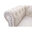 Bowery Hill 2-piece Microfiber Living Room Sofa Set In White