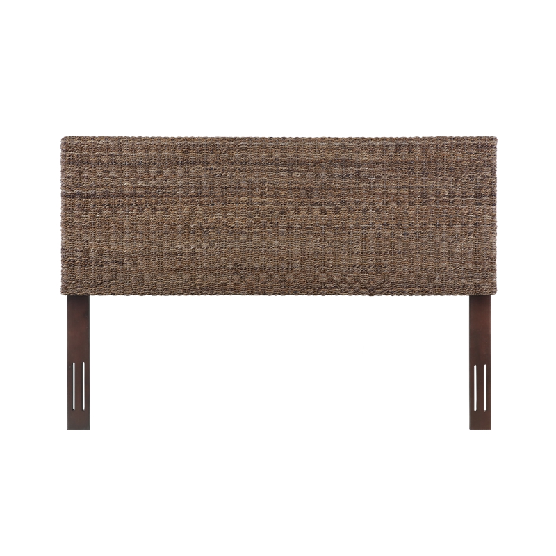 Bowery Hill Contemporary King Banana Leaf Panel Headboard in Natural