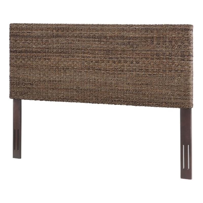 Bowery Hill Contemporary King Banana Leaf Panel Headboard in Natural