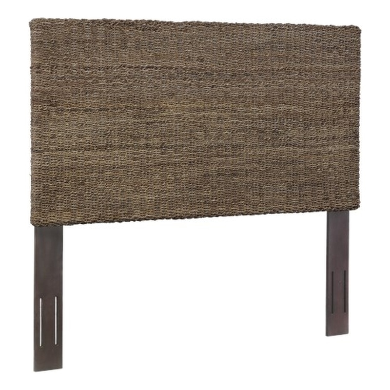 Bowery Hill Contemporary Queen Banana Leaf Panel Headboard in Natural