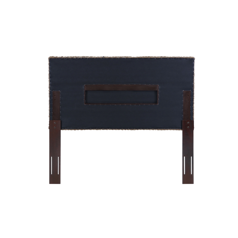 Bowery Hill Contemporary Queen Banana Leaf Panel Headboard in Natural