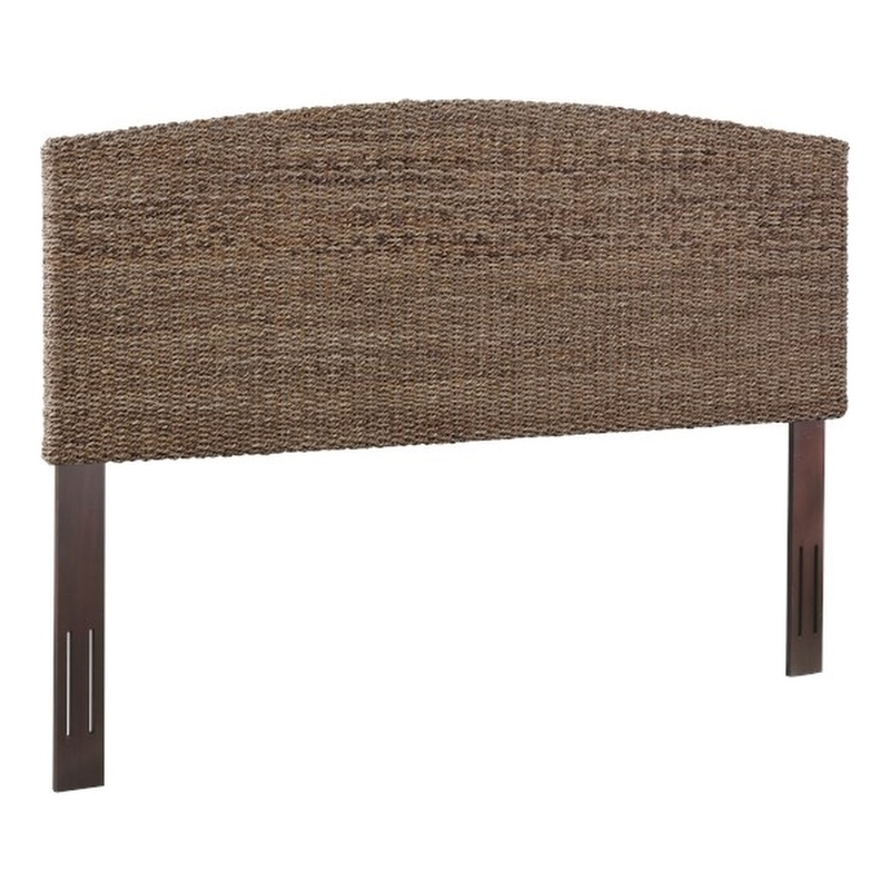 Bowery Hill Contemporary King Banana Leaf Panel Headboard in Natural