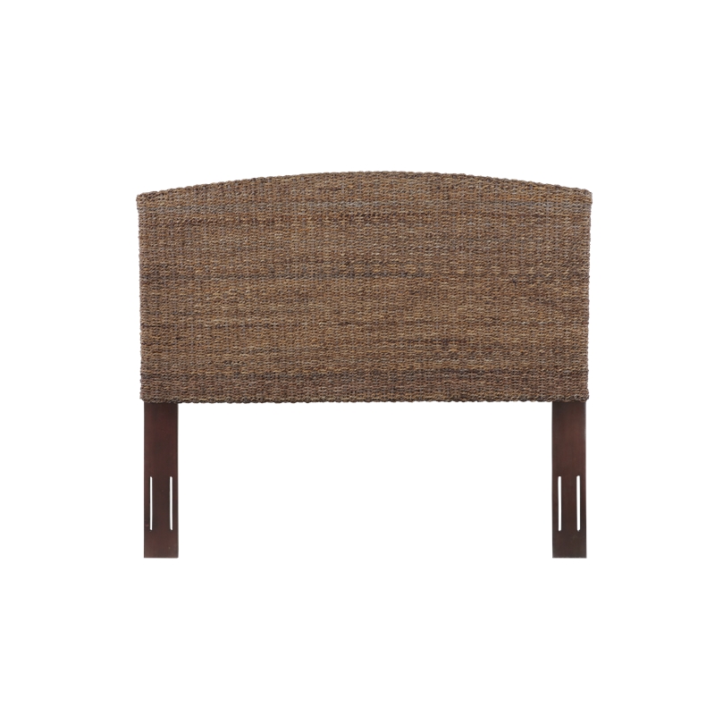 Bowery Hill Banana Leaf Natural Panel Headboard Rectangular Handwoven