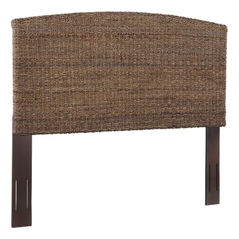 Bowery Hill Banana Leaf Natural Panel Headboard Rectangular Handwoven
