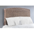 Bowery Hill Contemporary Handwoven Rattan Queen Headboard in Gray