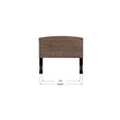 Bowery Hill Contemporary Handwoven Rattan Queen Headboard in Gray