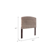 Bowery Hill Contemporary Handwoven Rattan Queen Headboard in Gray
