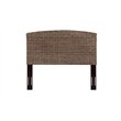 Bowery Hill Contemporary Handwoven Rattan Queen Headboard in Gray
