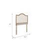 Bowery Hill Contemporary Handwoven Rattan Headboard in Natural