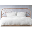 Bowery Hill Contemporary Handwoven Rattan Headboard in Natural