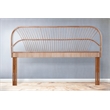 Bowery Hill Contemporary Handwoven Rattan Headboard in Natural