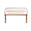 Bowery Hill Contemporary Handwoven Rattan Headboard in Natural
