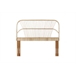 Bowery Hill Contemporary Handwoven Rattan Headboard in Natural