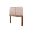 Bowery Hill Contemporary Cane and Teak Rattan Headboard in Natural