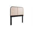 Bowery Hill Contemporary Cane and Teak Rattan Headboard in Natural