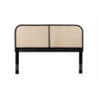Bowery Hill Contemporary Cane and Teak Rattan Headboard in Natural
