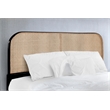 Bowery Hill Contemporary Cane and Teak Rattan Headboard in Natural
