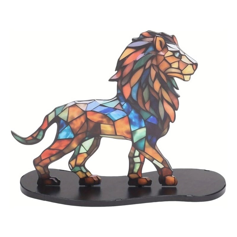Bowery Hill Contemporary Colorful Mosaic Metal Animal Statues