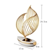 Bowery Hill Gold Resin Geometric Metal Sculpture Tabletop Decor