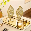 Bowery Hill Gold Resin Abstract Twisted Sculpture Modern Tabletop Decor