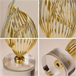 Bowery Hill Gold Resin Abstract Twisted Sculpture Modern Tabletop Decor