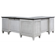 Bowery Hill Set of 2 L-Desk and Return Writing Table & Lateral Filing Cabinet