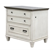 Bowery Hill Set of 2 L-Desk and Return Writing Table & Lateral Filing Cabinet