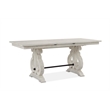 Bowery Hill Traditional Counter Dining Table in Soft Alabaster