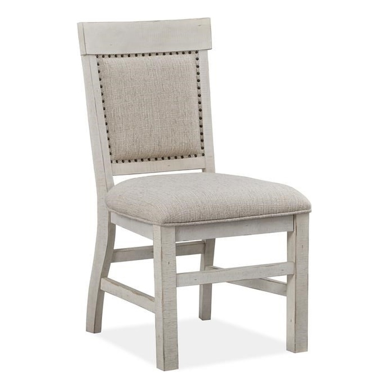 Bowery Hill Traditional Dining Side Chairs with Upholstered Seat (Set of 2)