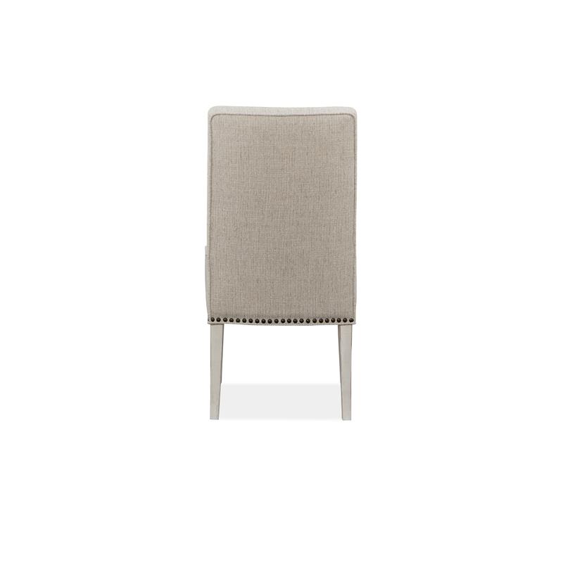 Bowery Hill Traditional Solid Pine Wood Upholstered Host Side Chairs (Set of 2)