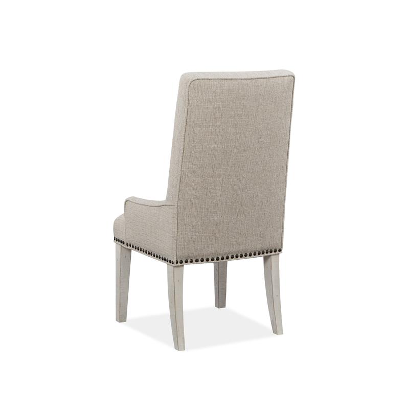 Bowery Hill Traditional Solid Pine Wood Upholstered Host Side Chairs (Set of 2)