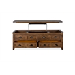 Bowery Hill Transitional Lift Top Storage Cocktail Table with Casters